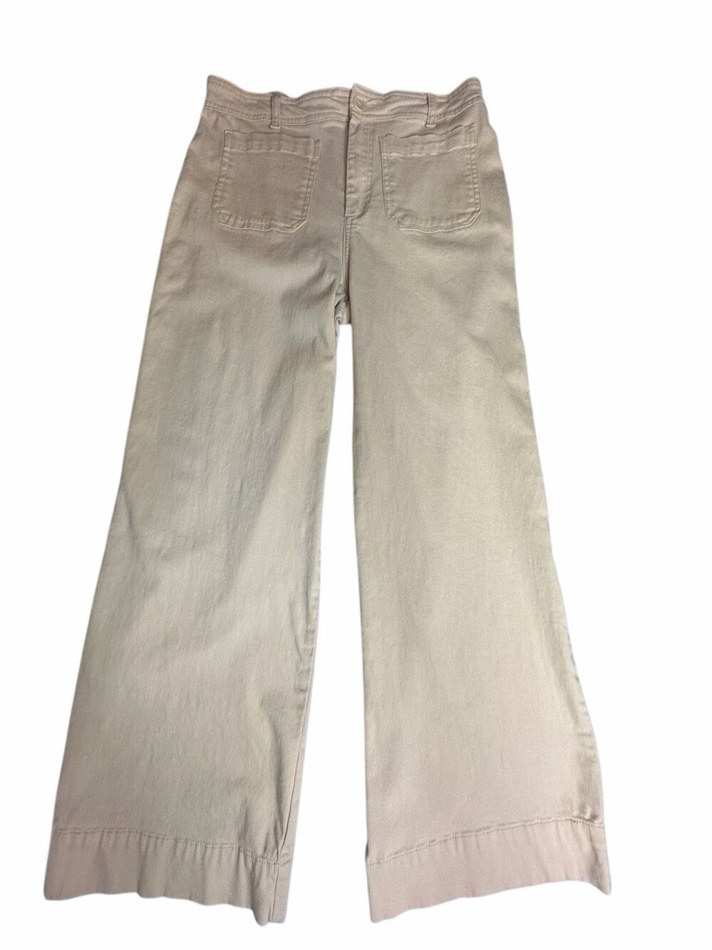 Bagatelle Collection Womens Beige High Rise Wide Leg Utility Chino Pants Size 12
